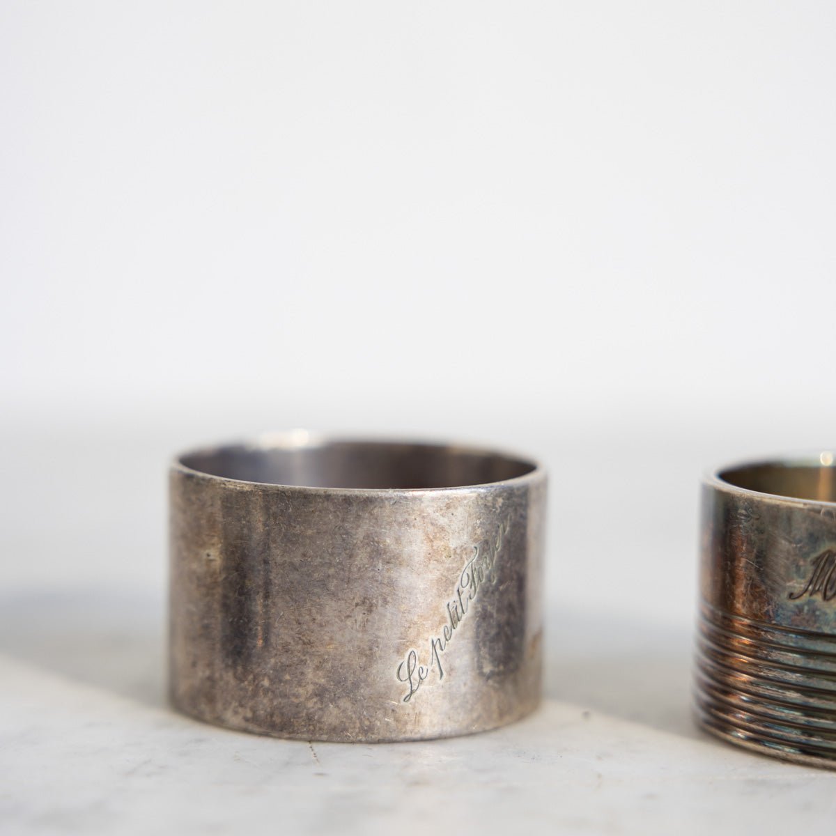 Christofle Silver Napkin Ring Set of 4 - elsie green - the french kitchen