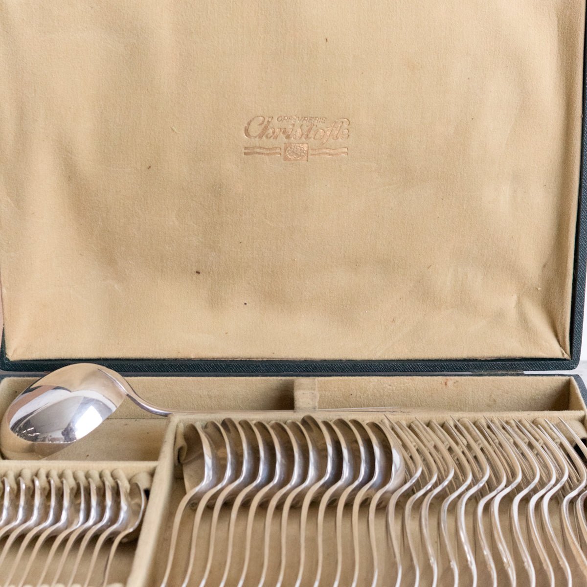 Christofle Vintage Flatware Set of 37 - elsie green - the french kitchen