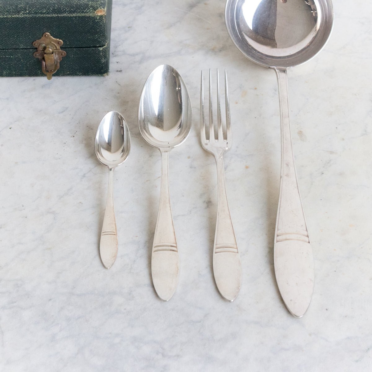 Christofle Vintage Flatware Set of 37 - elsie green - the french kitchen