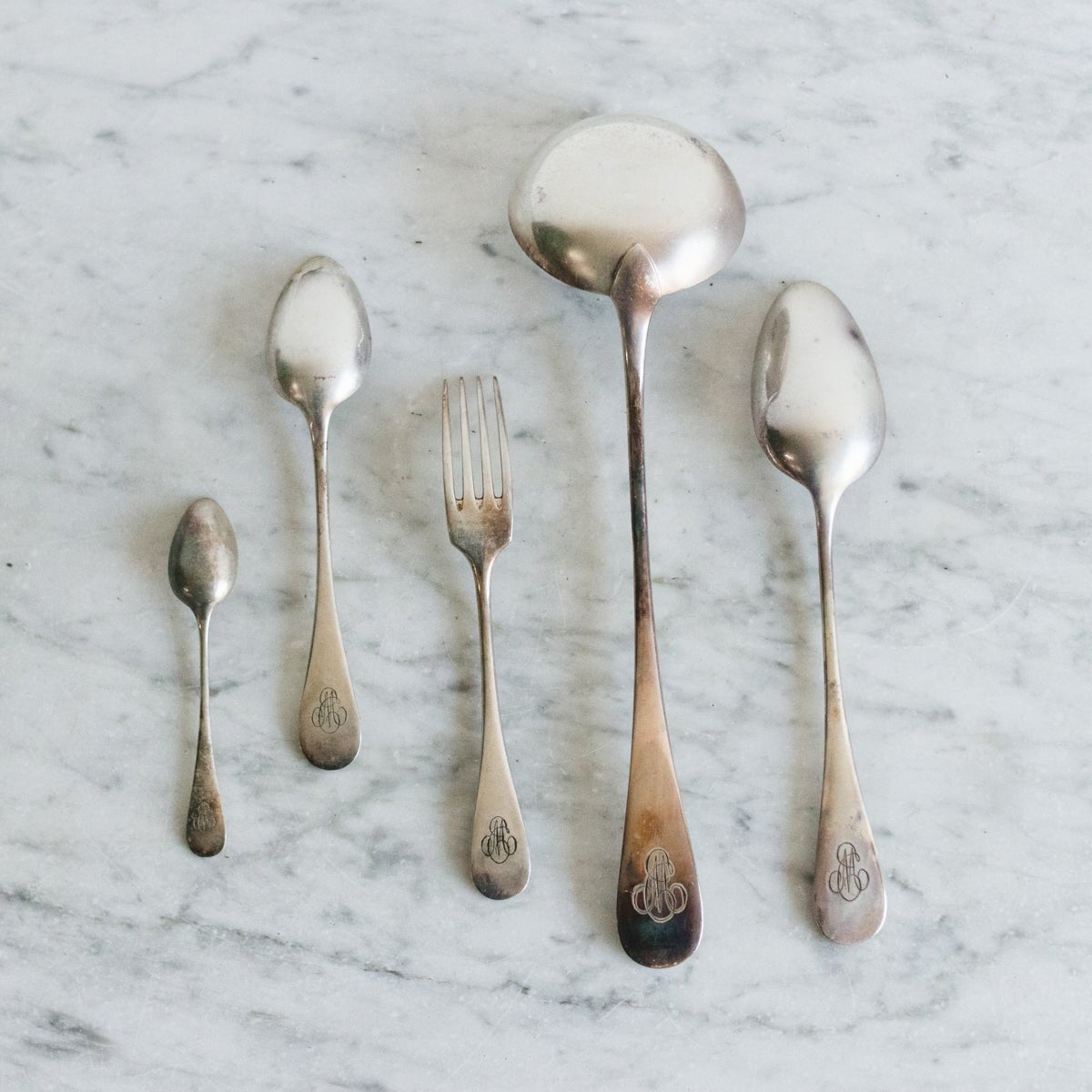 Christofle Vintage Flatware Set of 38 - elsie green - the french kitchen