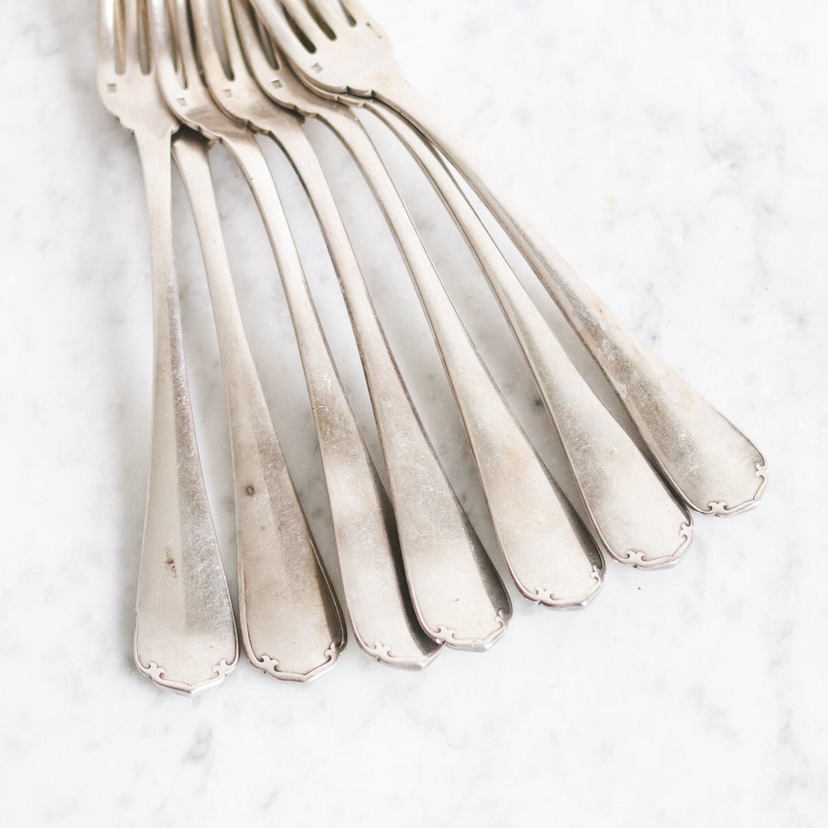 Christofle Vintage Spoon & Fork Set Of 14 - elsie green - The French Kitchen