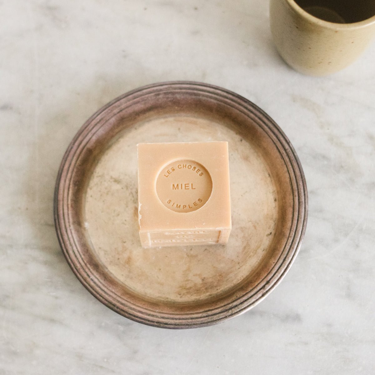 Christofle Wine Coaster, Stoneware Cup and Petite Miel Soap - elsie green - The French Kitchen