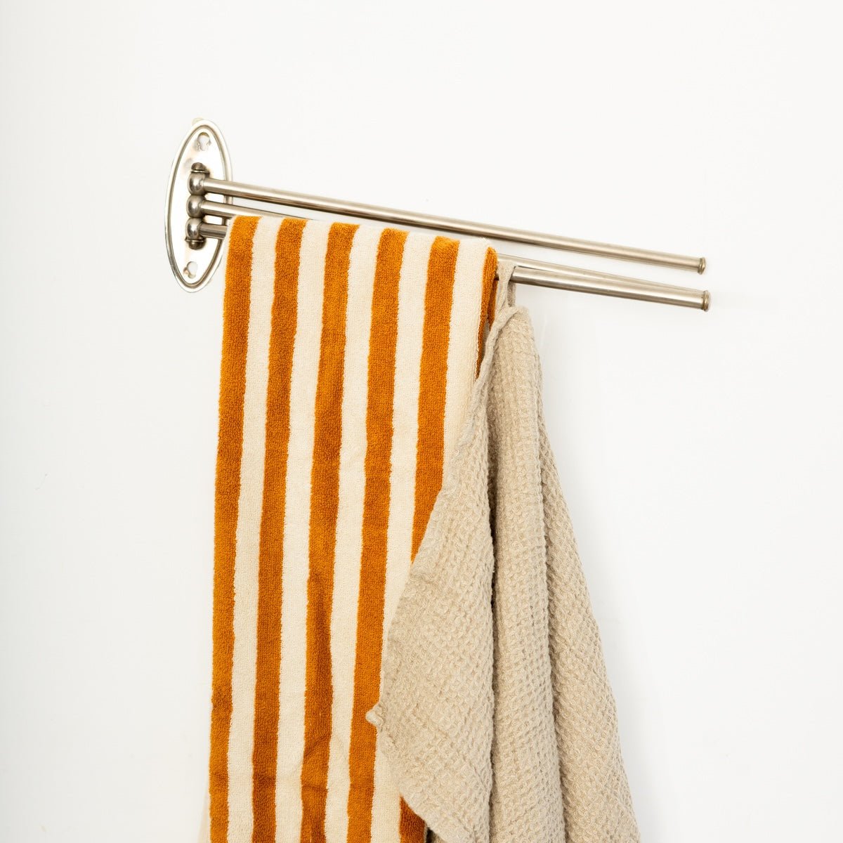 Chrome Triple Towel Bar - elsie green - decor