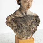 Clay Bust of Pensive Woman - elsie green - art