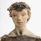 Clay Bust of Pensive Woman - elsie green - art
