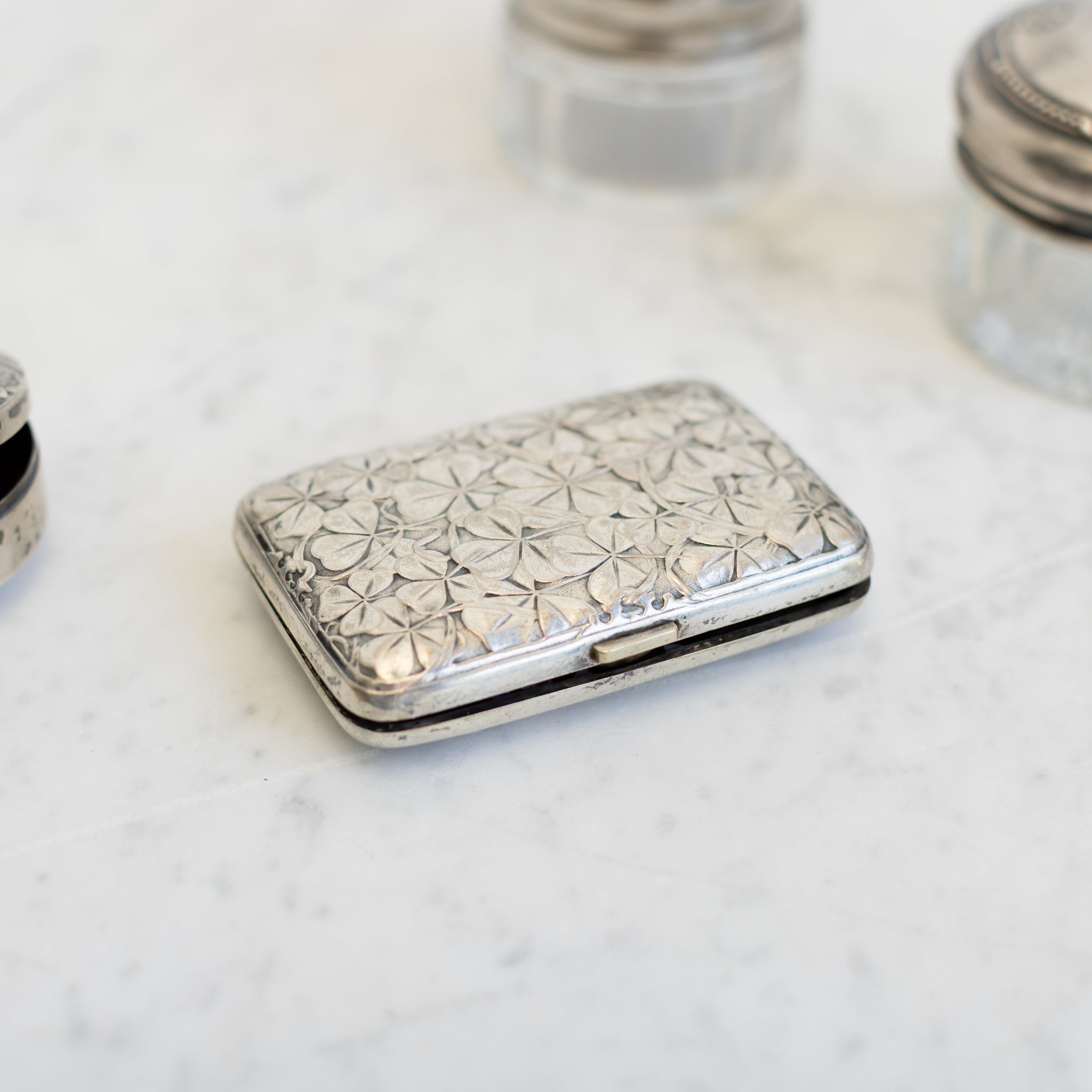 Collection of Antique Silver Boxes - elsie green - decor