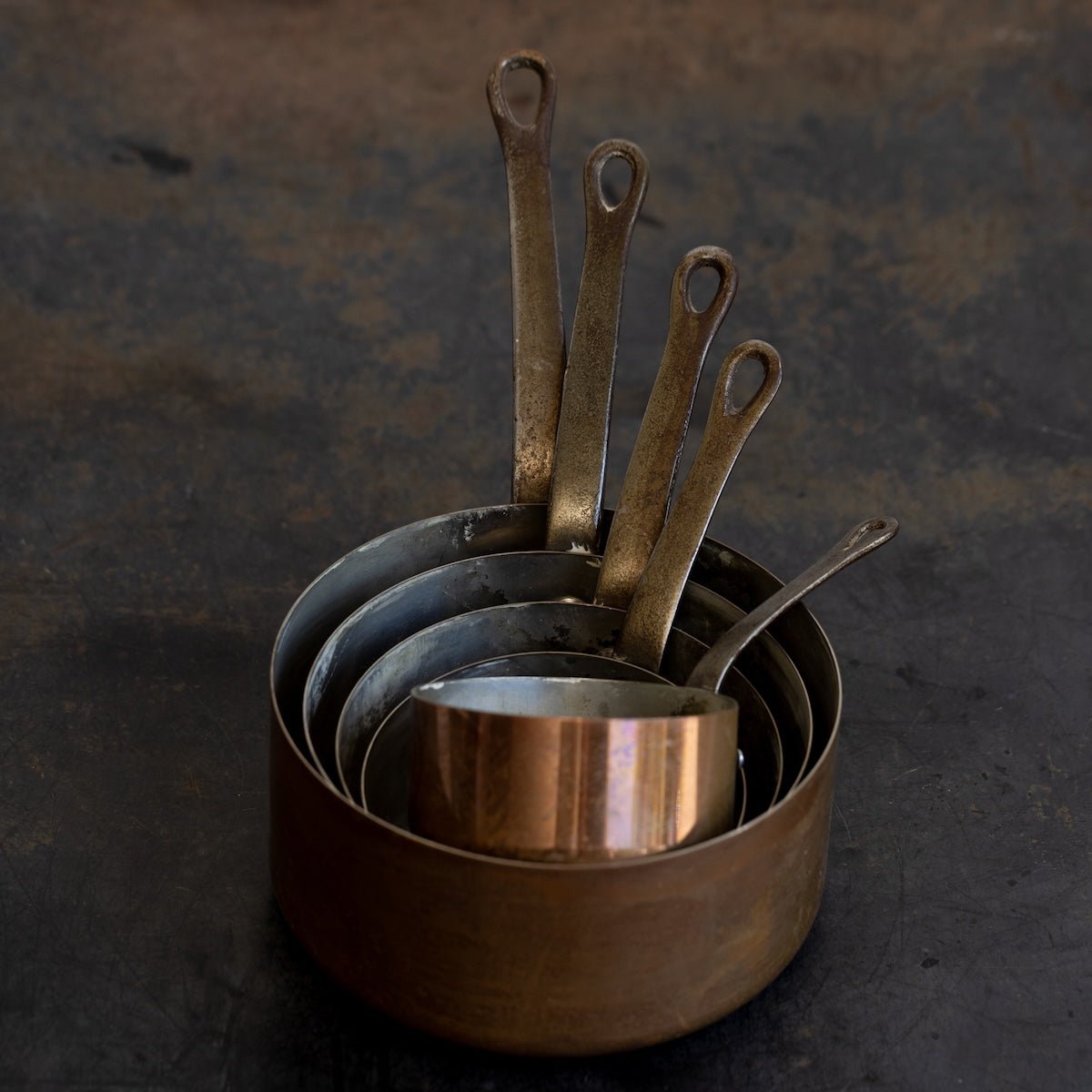 Copper Saucepan Set of 5 - elsie green - the french kitchen