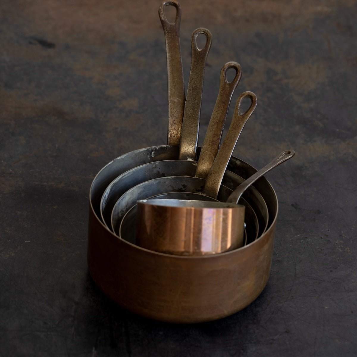 Copper Saucepan Set of 5 - elsie green - the french kitchen
