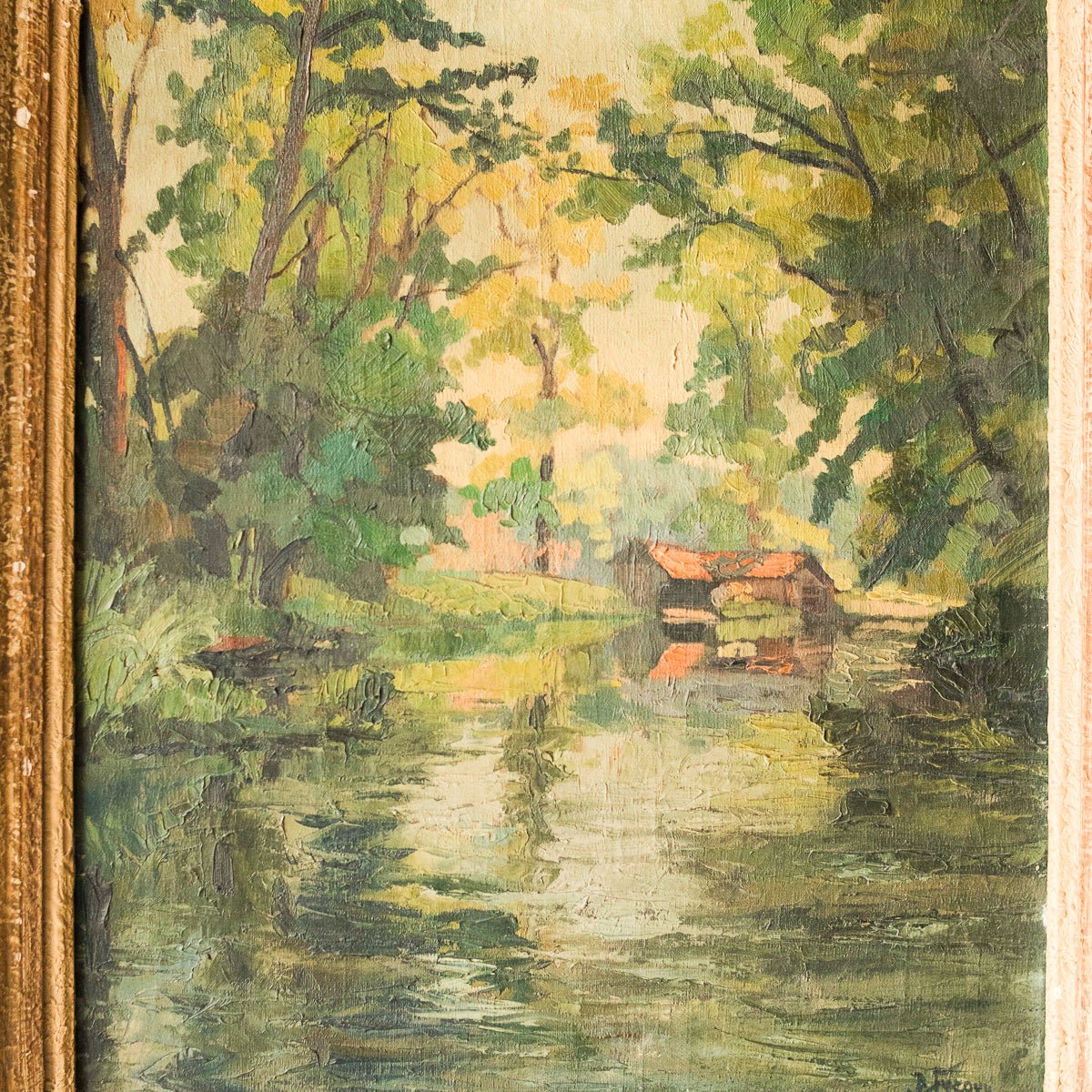 Cottage In The Woods Oil Painting - elsie green - Art