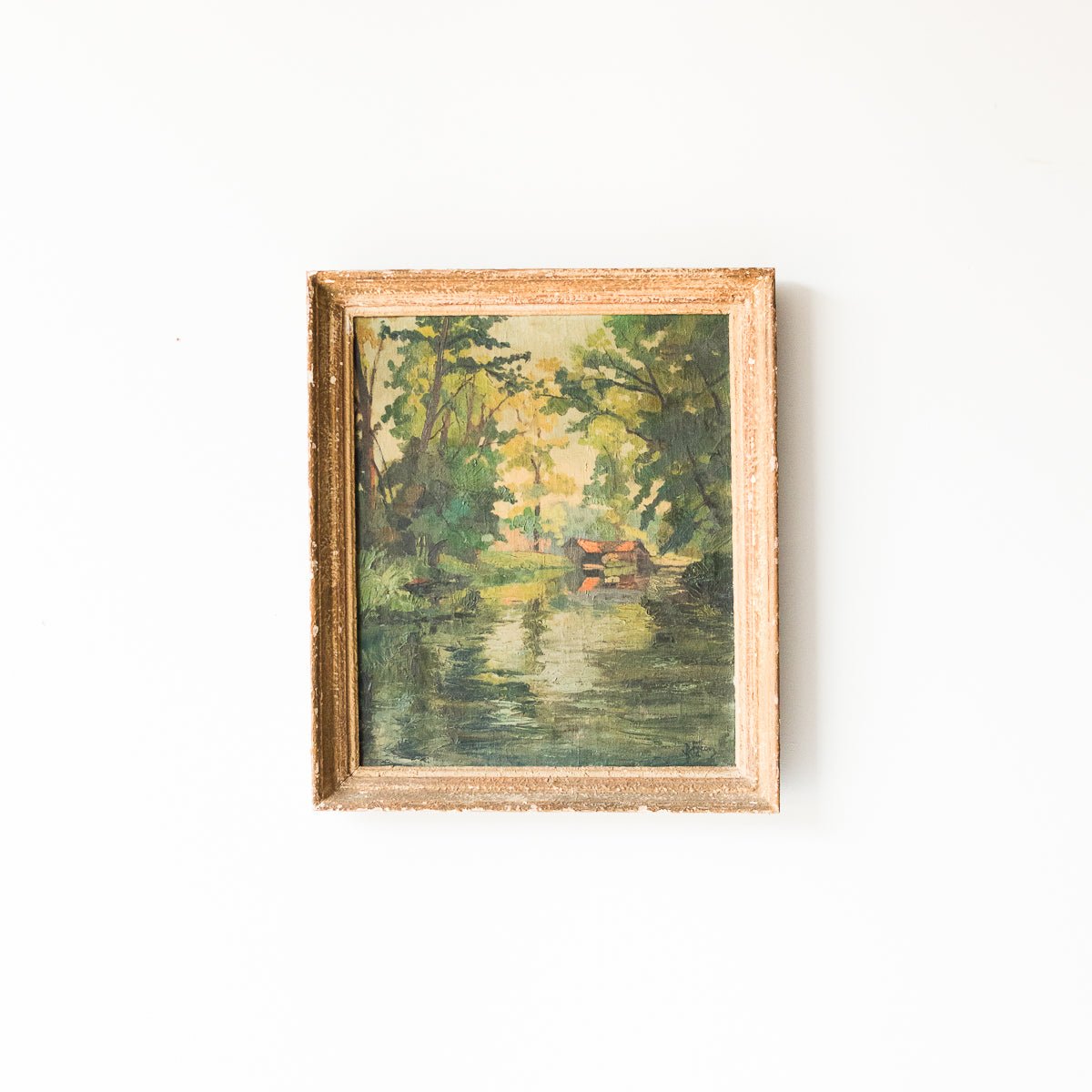 Cottage In The Woods Oil Painting - elsie green - Art