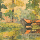 Cottage In The Woods Oil Painting - elsie green - Art