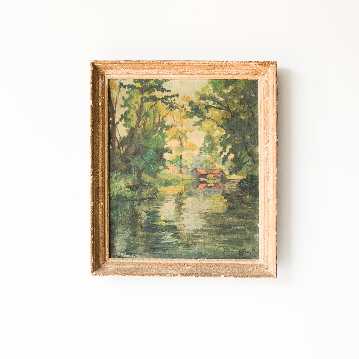Cottage In The Woods Oil Painting - elsie green - Art