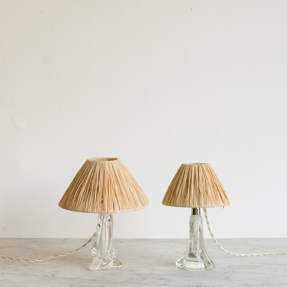 Crystal Accent Lamp with Straw Shade - elsie green - Decor