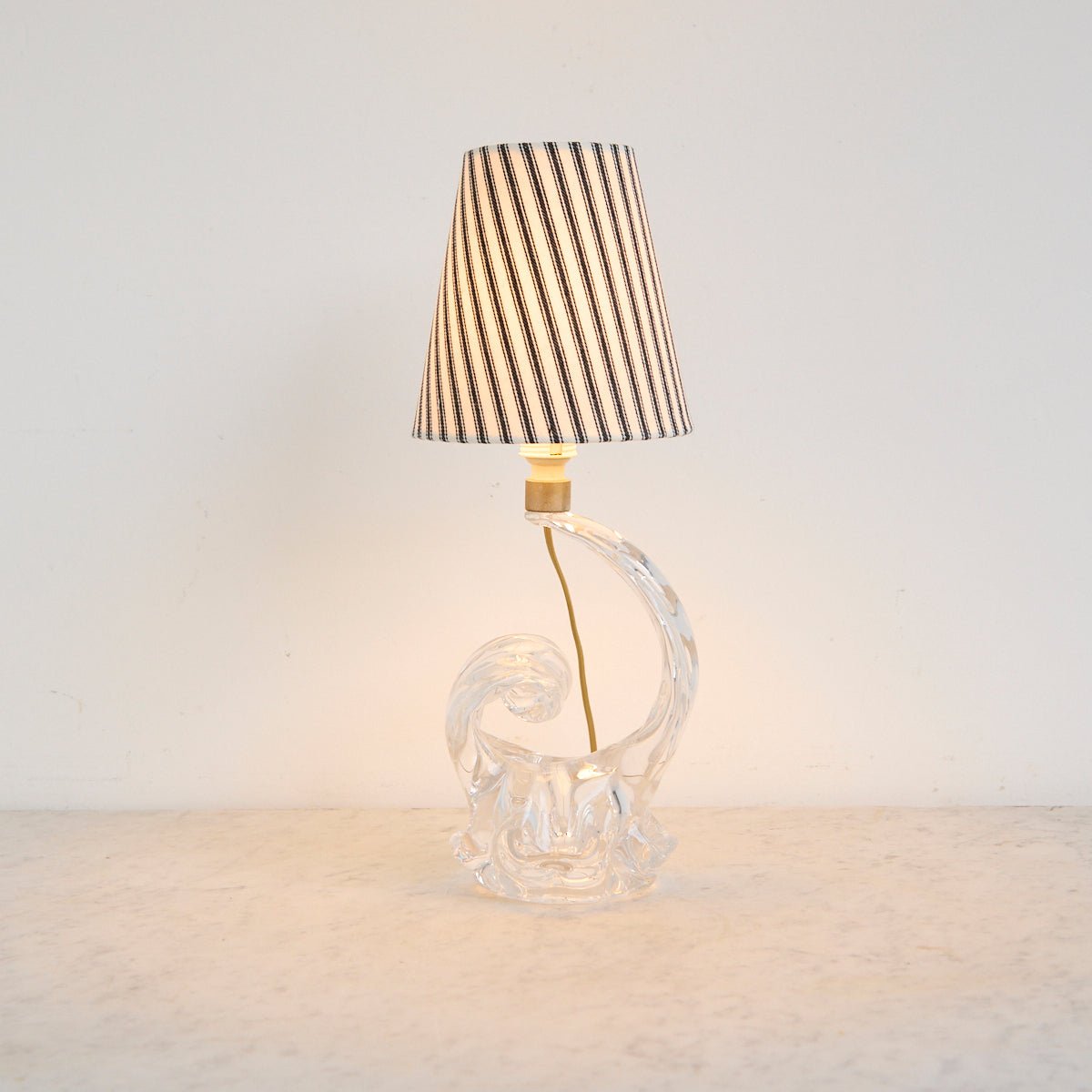 Crystal Accent Lamp with Ticking Shade - elsie green - decor