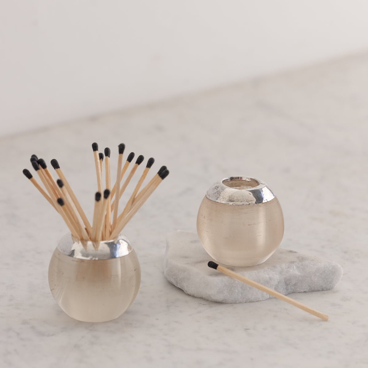 Crystal and Sterling Match Striker - elsie green - decor