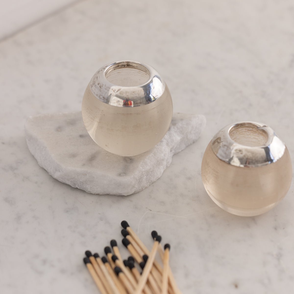 Crystal and Sterling Match Striker - elsie green - decor