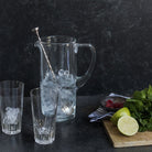 Crystal Bar Pitcher And Pair Of Tall Bar Glasses - elsie green - The French Kitchen