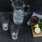 Crystal Bar Pitcher And Pair Of Tall Bar Glasses - elsie green - The French Kitchen