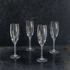 Crystal Champagne Flute Set of 4 - elsie green - The French Kitchen