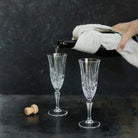 Crystal Champagne Flute Set of 6 - elsie green - The French Kitchen