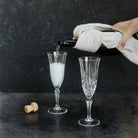 Crystal Champagne Flute Set of 6 - elsie green - The French Kitchen