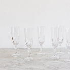 Crystal Champagne Flute Set of 6 - elsie green - The French Kitchen