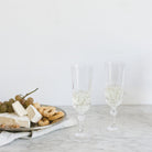 Crystal Champagne Flute Set of 6 - elsie green - The French Kitchen