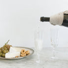 Crystal Champagne Flute Set of 6 - elsie green - The French Kitchen