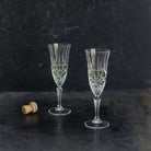 Crystal Champagne Flute Set of 6 - elsie green - The French Kitchen