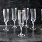 Crystal Champagne Flute Set of 6 - elsie green - the french kitchen