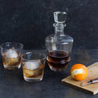 Crystal Decanter with Goose & Thistle Bar Glasses - elsie green - The French Kitchen