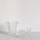 Crystal Ice Bucket And Pair Of Crystal Bar Glasses - elsie green - The French Kitchen