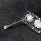 Crystal Salt Cellar and Silver Salt Spoon - elsie green - French Kitchen