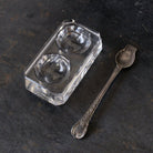 Crystal Salt Cellar and Silver Salt Spoon - elsie green - French Kitchen