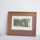 Cubist Village Lithgraph - elsie green - art