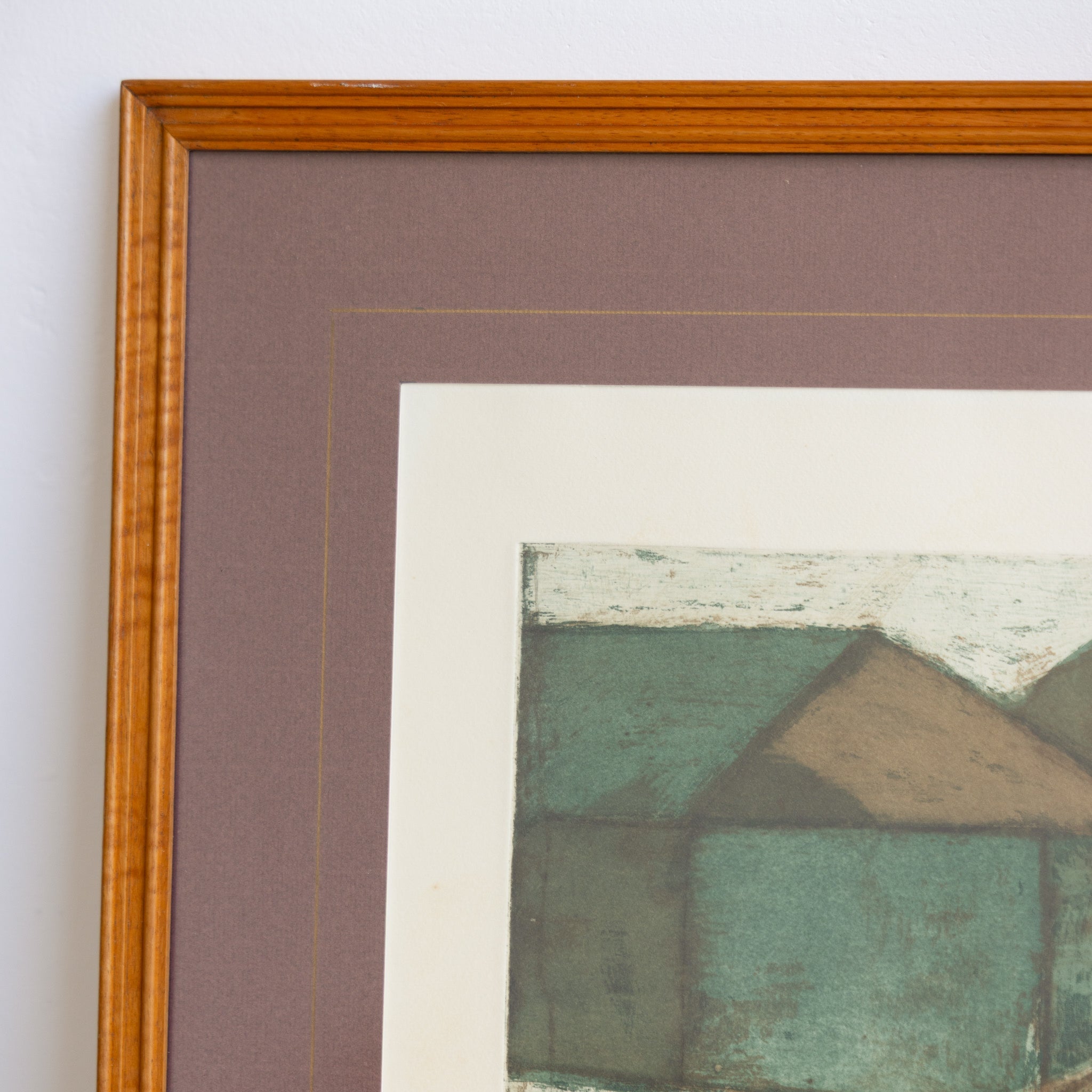 Cubist Village Lithgraph - elsie green - art