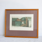 Cubist Village Lithgraph - elsie green - art