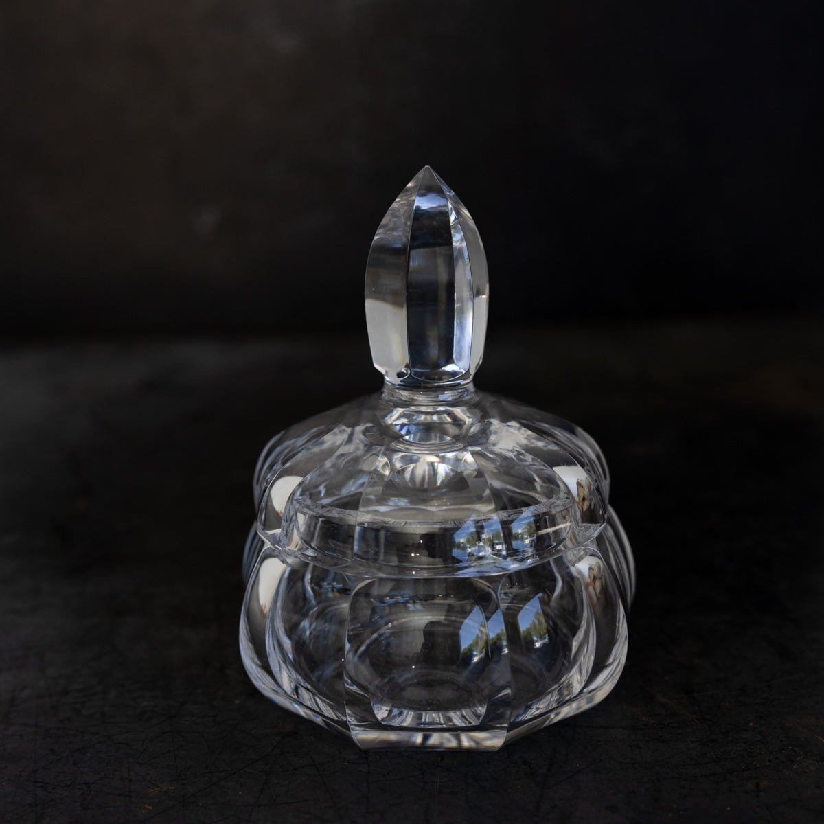 Cut Crystal Candy Jar - elsie green - decor