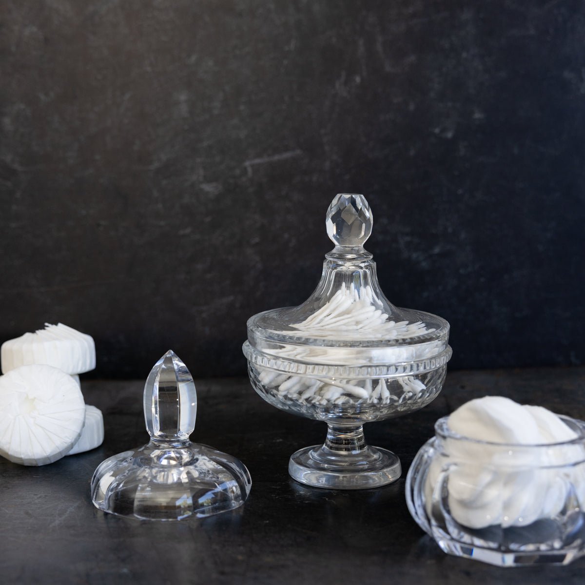 Cut Crystal Candy Jar - elsie green - decor
