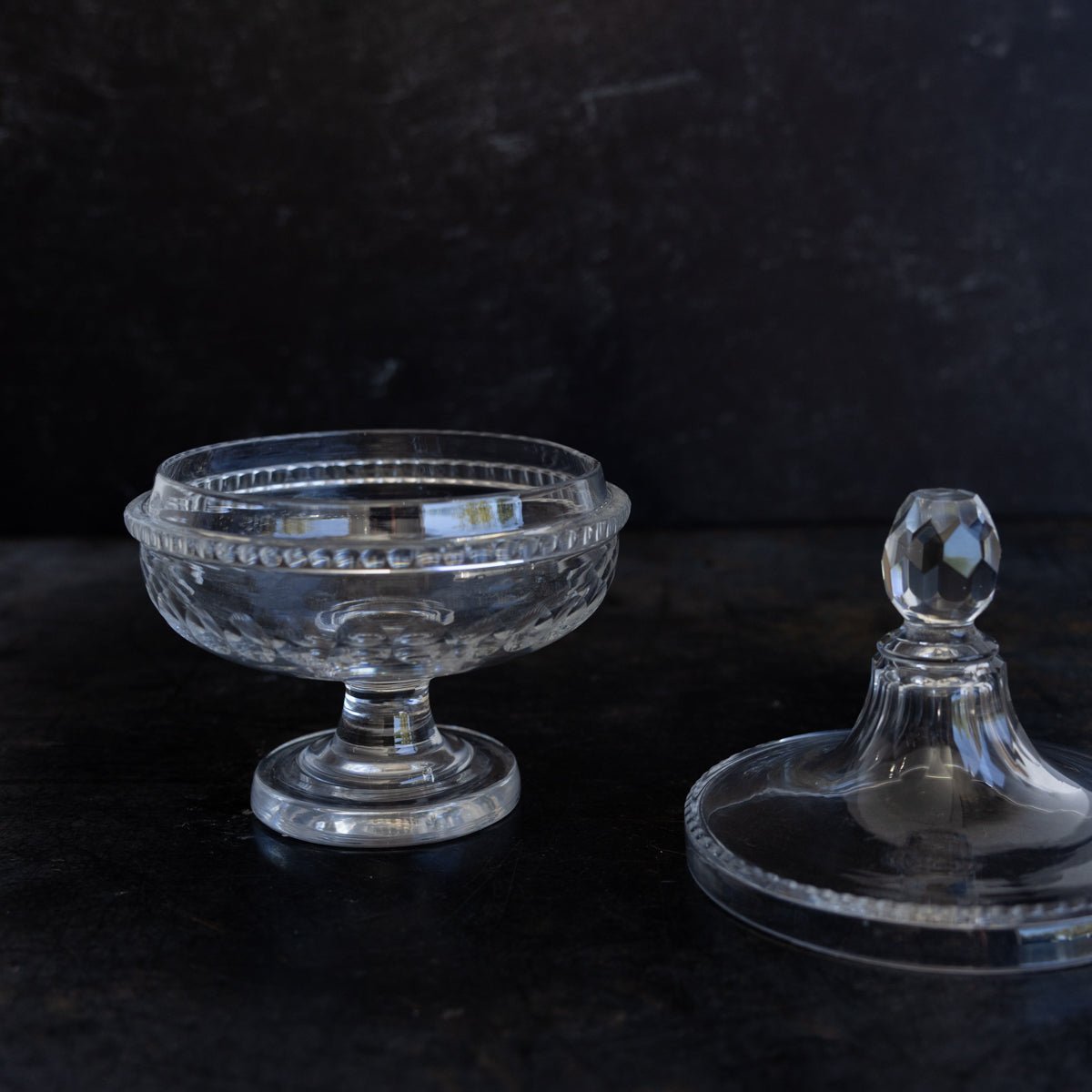 Cut Crystal Candy Jar - elsie green - decor