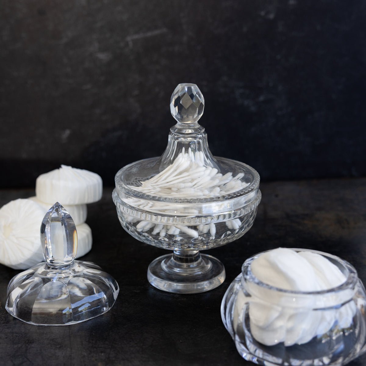 Cut Crystal Candy Jar - elsie green - decor