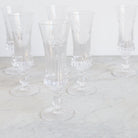 Cut Crystal Flute Set Of 6 - elsie green - The French Kitchen