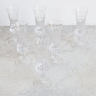 Cut Crystal Flute Set Of 6 - elsie green - The French Kitchen