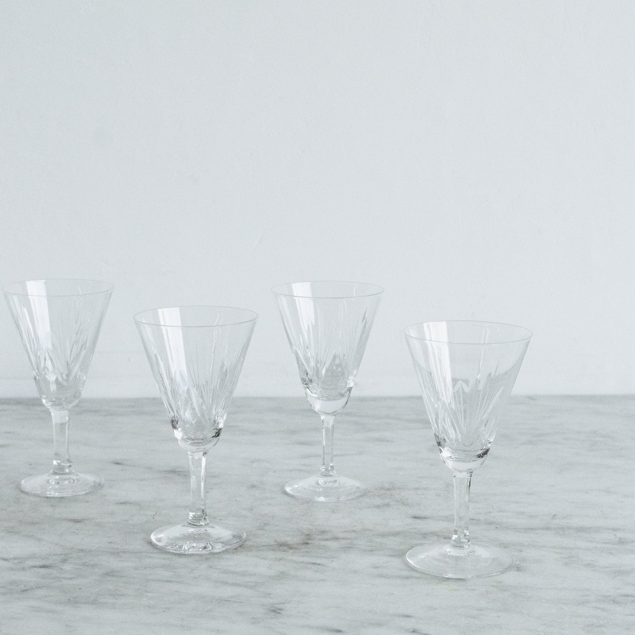 Cut Crystal Glass Set Of 8 - elsie green - The French Kitchen