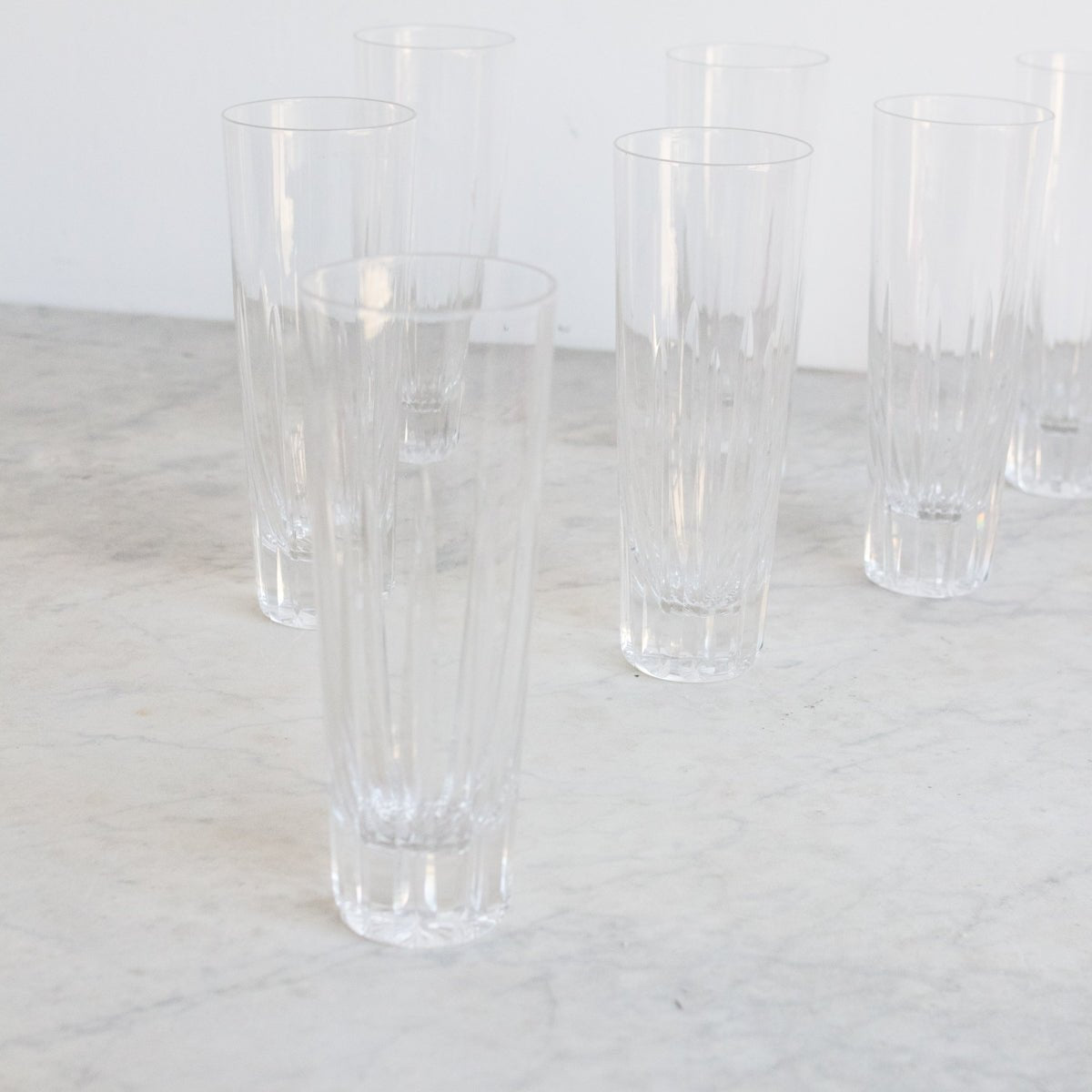 Cut Crystal Stemless Flute Set Of 8 - elsie green - The French Kitchen