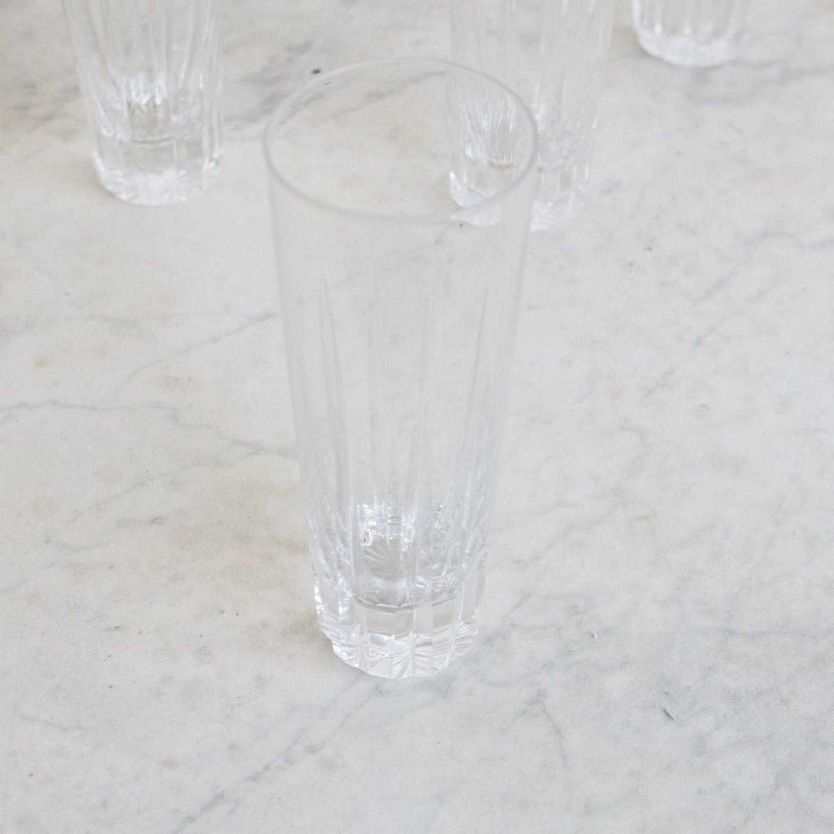 Cut Crystal Stemless Flute Set Of 8 - elsie green - The French Kitchen