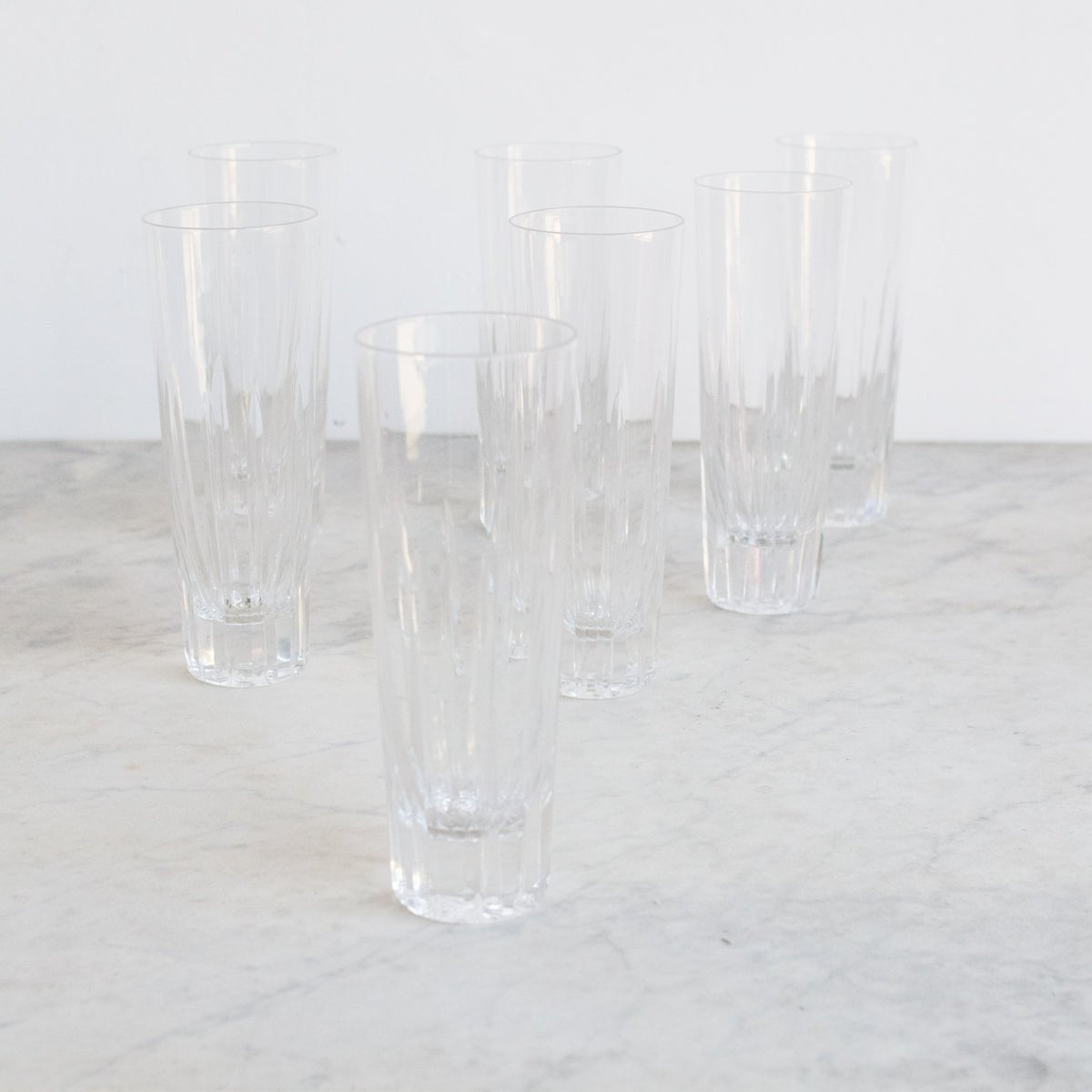 Cut Crystal Stemless Flute Set Of 8 - elsie green - The French Kitchen