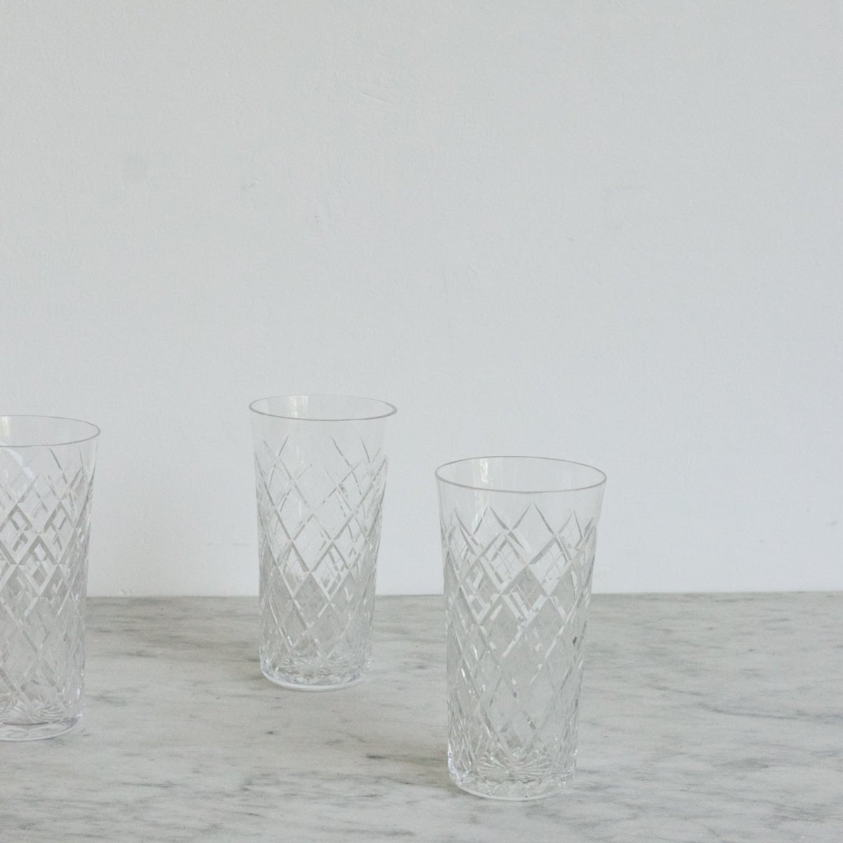 Cut Crystal Tumbler Set of 4 - elsie green - the french kitchen