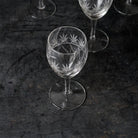 Cut Crystal Wine Glass Set of 4 - elsie green - the french kitchen