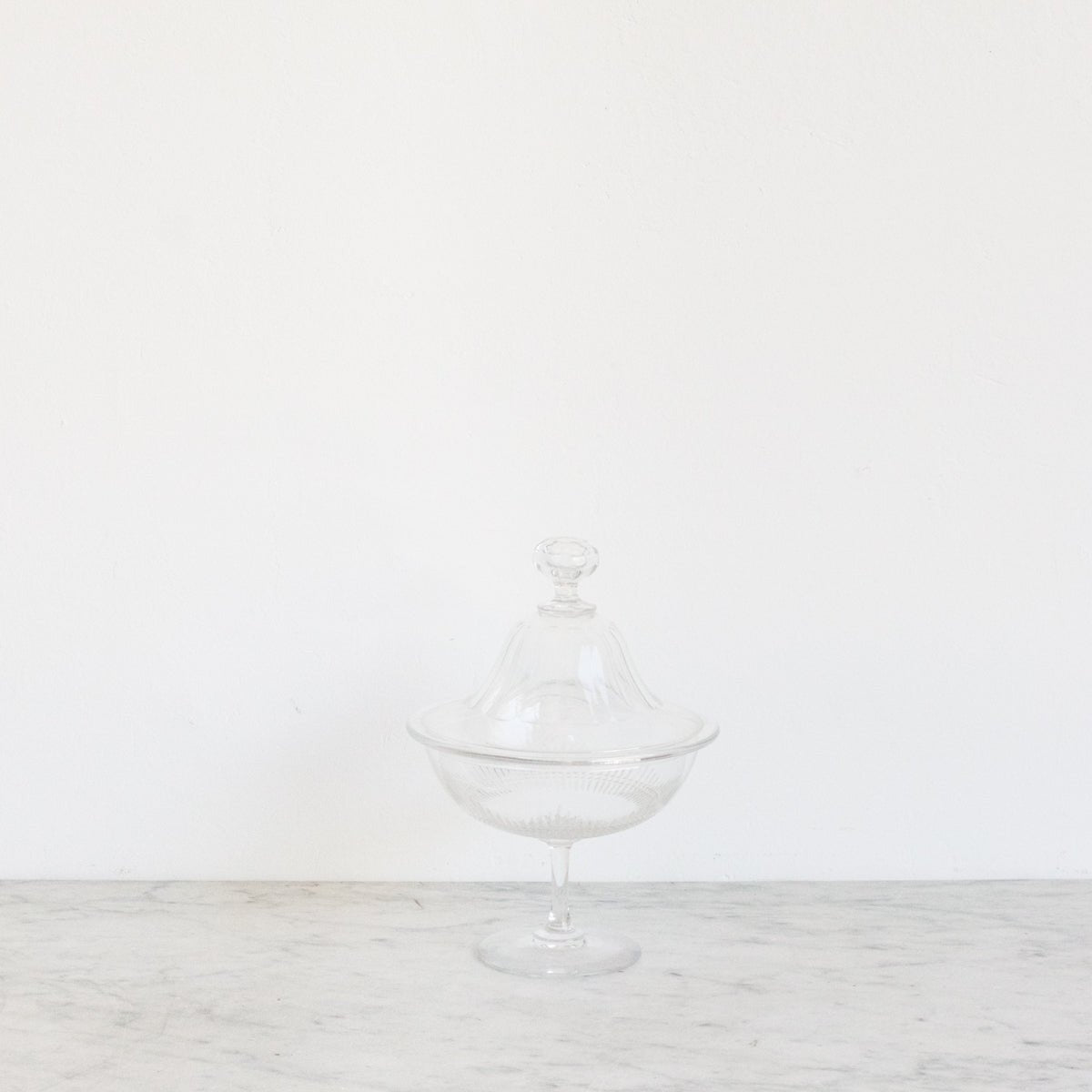 Cut Glass Candy Jar With Lid - elsie green - Decor